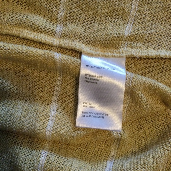 Tribal Jeans Cardigan Yellow & White Womens Sweater Size XL - Picture 7 of 7